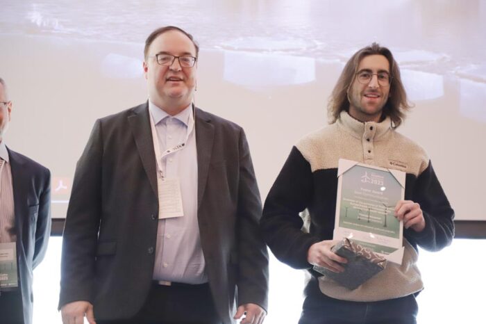 Trond Kvamsdal, NTNU, and Thomas Messmer, University of Oldenburg (Poster award Best Communication)